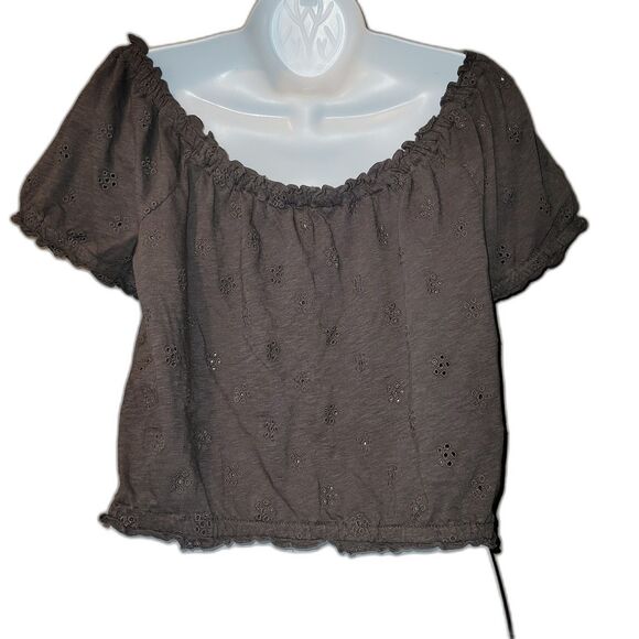 American Eagle Eyelet Crop Top Size Medium - Picture 3 of 4